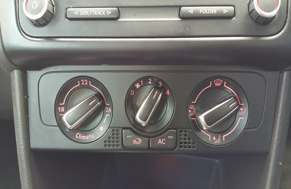 VW Polo SE DSG Heater control panel